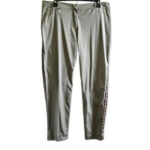 Green Straight Leg Strip Leg Dress Pants Size 40
